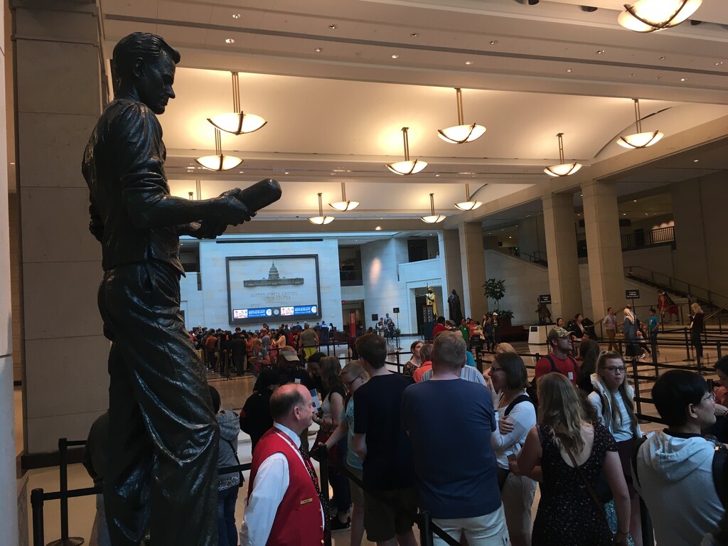 (Thomas Burr | Tribune file photo)  A statue of Philo T. Farnsworth, called the father of television, in the U.S. Capitol Visitors Center.