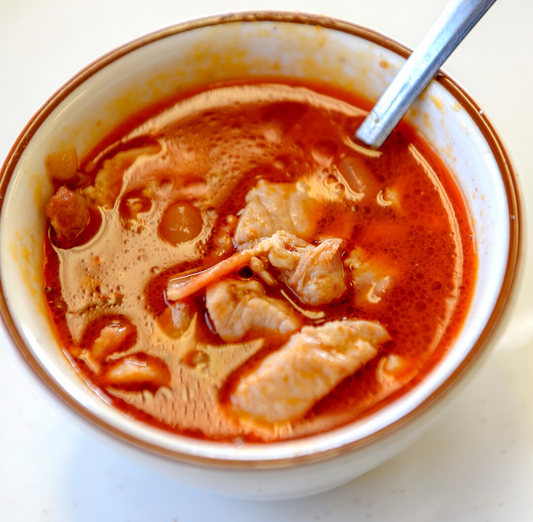Leah Hogsten  |  The Salt Lake Tribune  The frijoles charros, or pork and beans, at Taqueria Los Lee.