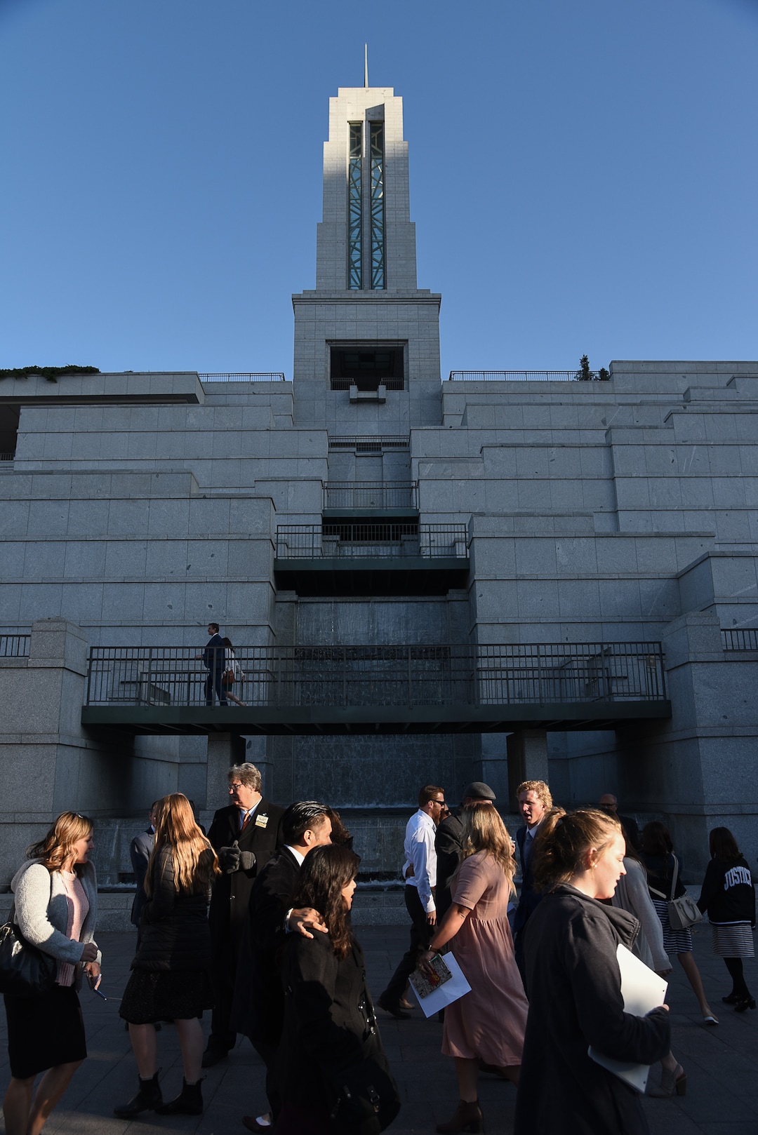 (Francisco Kjolseth  |  The Salt Lake Tribune)  People arrive for the Sunday session of the 189th twice-annual General Conference of The Church of Jesus Christ of Latter-day Saints at the Conference Center in Salt Lake City on Sunday, Oct. 6, 2019.
