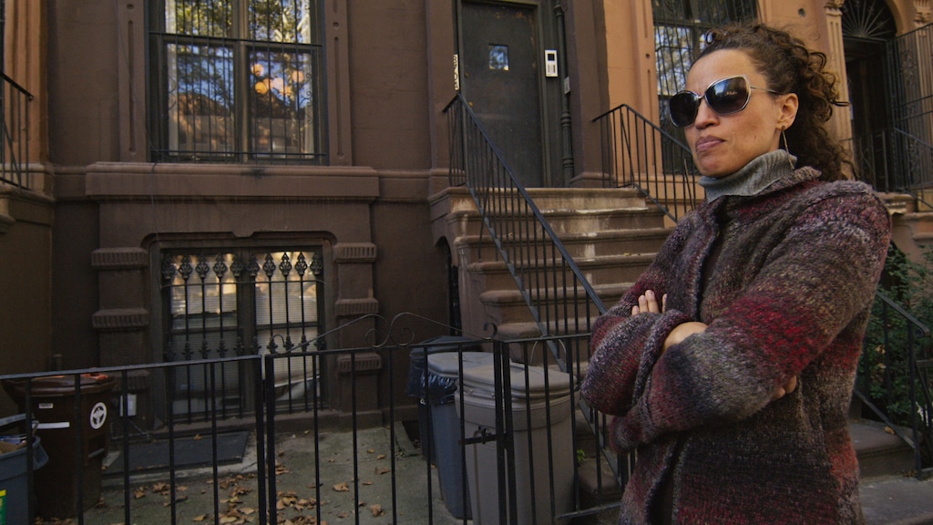 (HBO Max via AP) This image released by HBO Max shows Drew Dixon, a collaborator on hit records by Method Man and Mary J. Blige, Estelle and Kanye West, and Whitney Houston, in a scene from the documentary "On the Record."