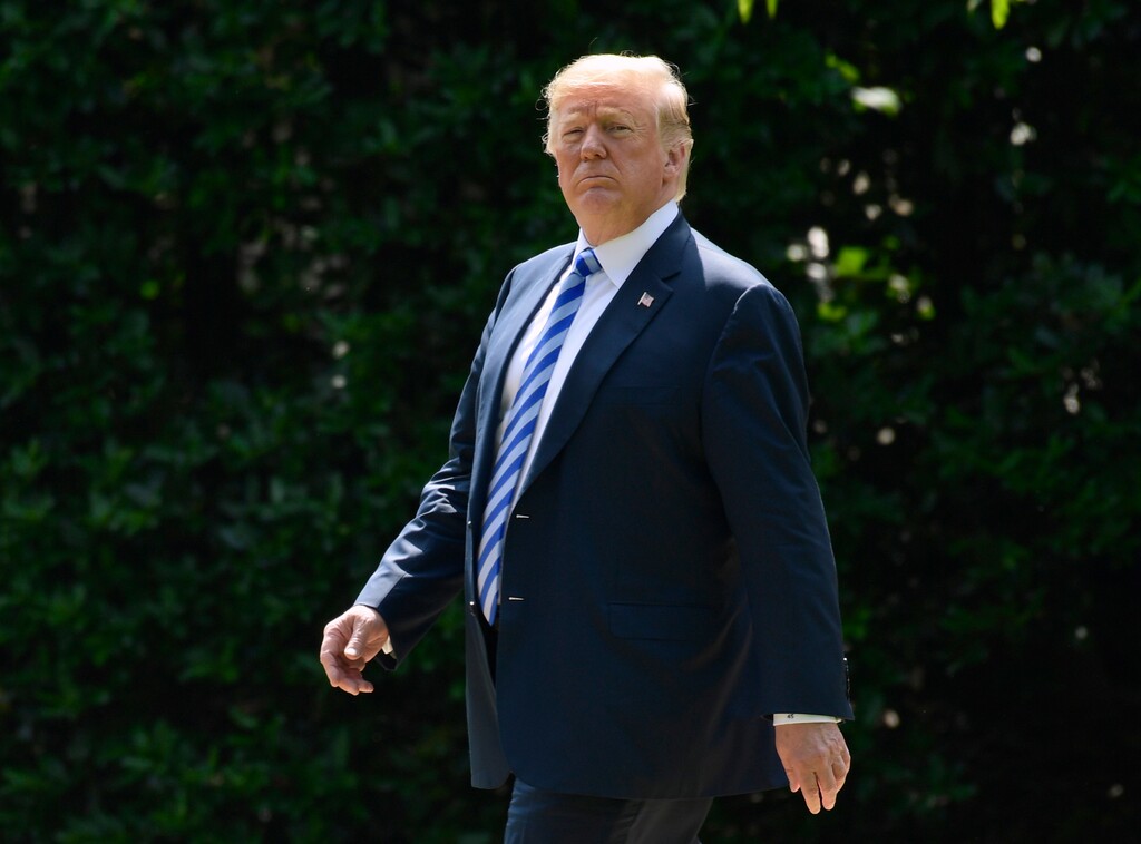 In this June 1, 2018, photo, President Donald Trump walks to Marine One on the South Lawn of the White House in Washington, as he heads to Camp David for the weekend. Lawyers for President Donald Trump and Summer Zervos, a former “Apprentice” contestant who sued the president for saying her sexual misconduct claims were lies, are scheduled to be in court Tuesday, June 5, 2018, in New York. (AP Photo/Susan Walsh)