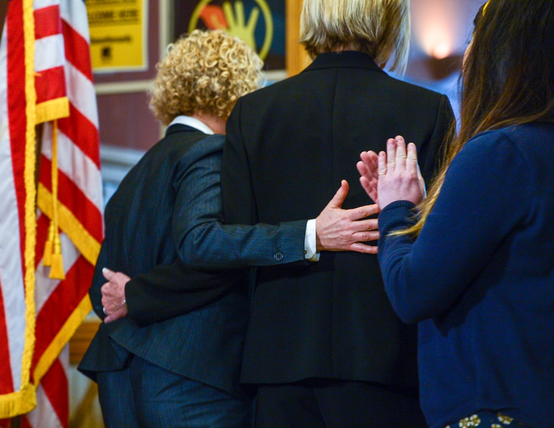 Leah Hogsten  |  The Salt Lake Tribune  Salt Lake City Mayor Jackie Biskupski announced Monday she will not seek re-election with her spouse Betty Iverson by her side and staff backing her. "In making this decision I weighed three things," she said in her statement. "My responsibility to my family, something I have fought to legally have for most of my personal and professional life. My duty to the people of Salt Lake City and to the office I hold. And, my desire to be a candidate for mayor." Biskupski, who was elected in 2015, had announced on Feb. 9 she was seeking re-election.