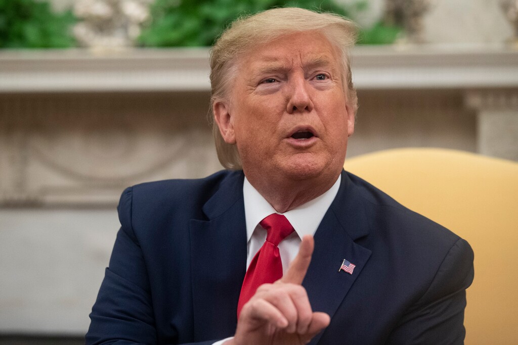 (Alex Brandon | AP) President Donald Trump speaks during a meeting with Greek Prime Minister Kyriakos Mitsotakis in the Oval Office of the White House, Tuesday, Jan. 7, 2020, in Washington.