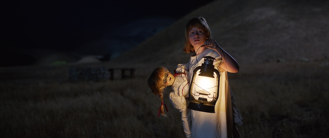 (  !  Warner Bros. Pictures) Linda (Lulu Wilson) tries to dispose of the demonic doll in "Annabelle: Creation," a prequel to the 2014 horror movie spun off from "The Conjuring."
