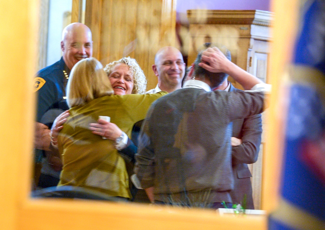 Leah Hogsten  |  The Salt Lake Tribune  Salt Lake City Mayor Jackie Biskupski announced Monday she will not seek re-election with her spouse Betty Iverson by her side and staff backing her. "In making this decision I weighed three things," she said in her statement. "My responsibility to my family, something I have fought to legally have for most of my personal and professional life. My duty to the people of Salt Lake City and to the office I hold. And, my desire to be a candidate for mayor." Biskupski, who was elected in 2015, had announced on Feb. 9 she was seeking re-election.