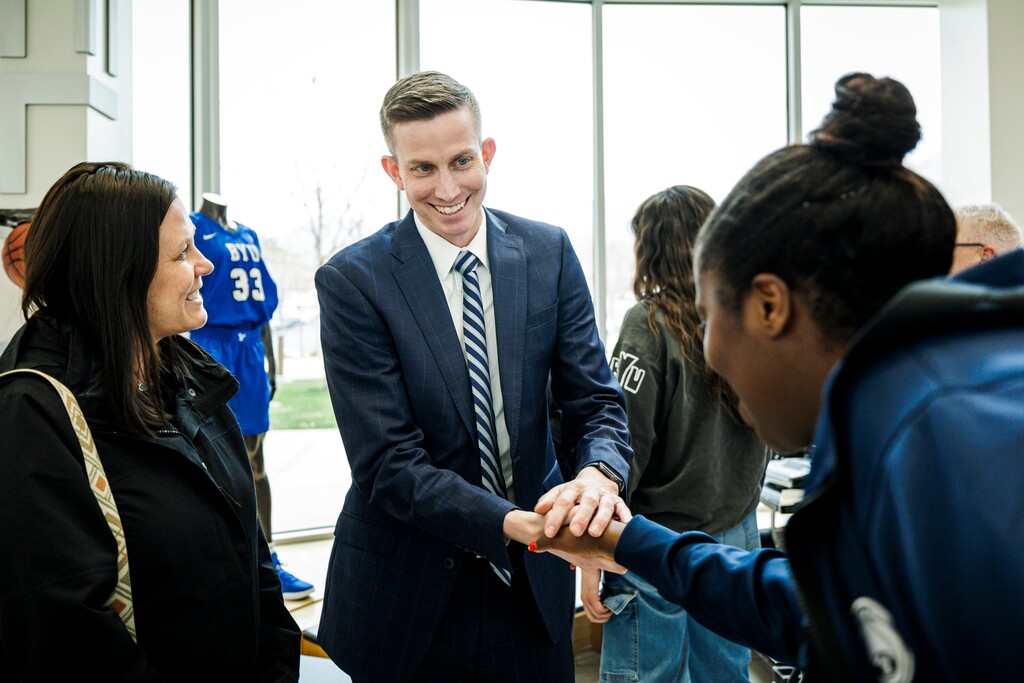 (Nate Edwards | BYU) Former BYU basketball player Lee Cummard is the Cougars' new women's basketball coach. Cummard said he wants to recruit and win the "BYU way."