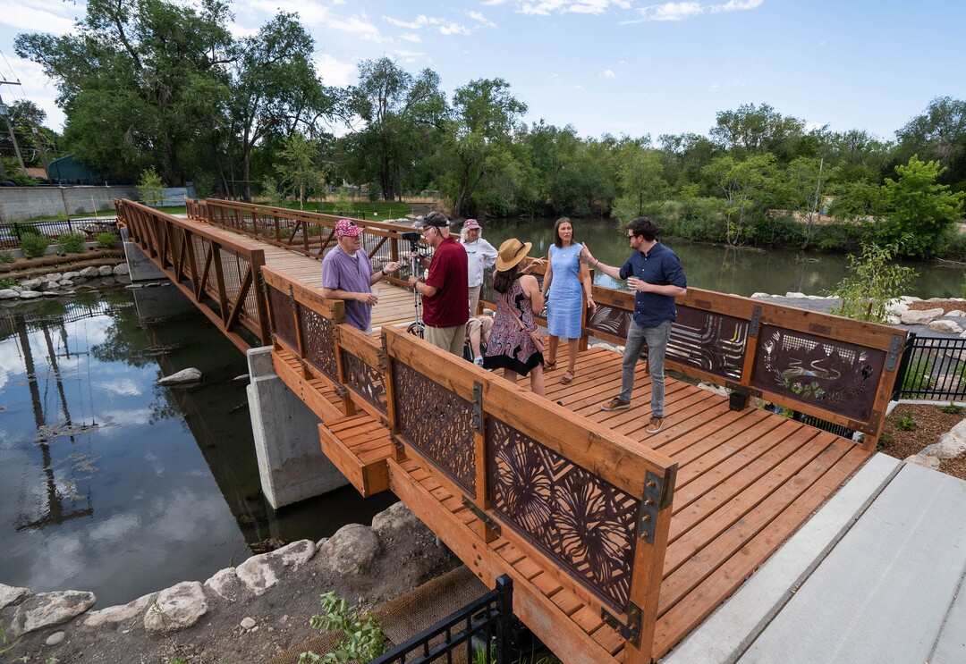 (Francisco Kjolseth  |  The Salt Lake Tribune) Three Creeks Confluence Park marks Salt Lake City’s newest park as it opens on Wednesday, July 7, 2021, in the Glendale neighborhood.