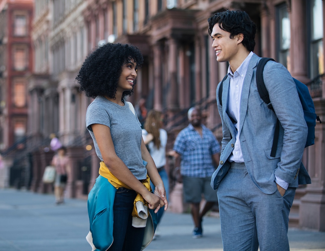(Atsushi Nishijima  |  courtesy Warner Bros. Pictures) Natasha Kingsley (Yara Shahidi, left), a student of quantum physics, meets Daniel Bae (Charles Melton), an exchange student, in the romantic drama "The Sun Is Also a Star."
