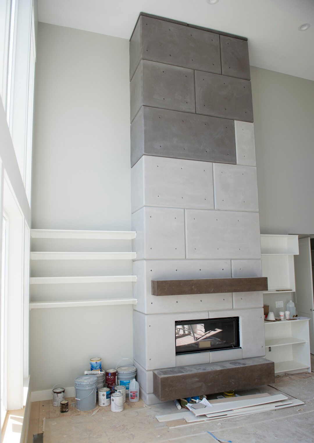 (Rick Egan  |  The Salt Lake Tribune)    Floor to ceiling fireplace in a custom home in Riverton, Monday, Sept. 24, 2018.