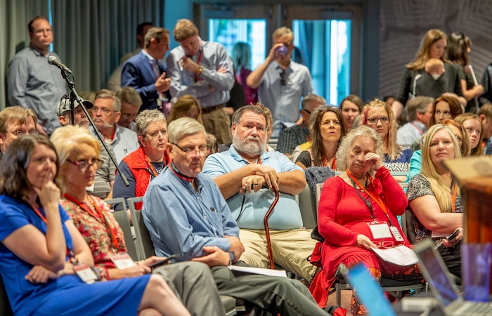 (Leah Hogsten | The Salt Lake Tribune) The Utah Republican Party Central Committee meets Saturday, May 19, 2018, to elect a new party vice chairman and debate several potential bylaw changes.