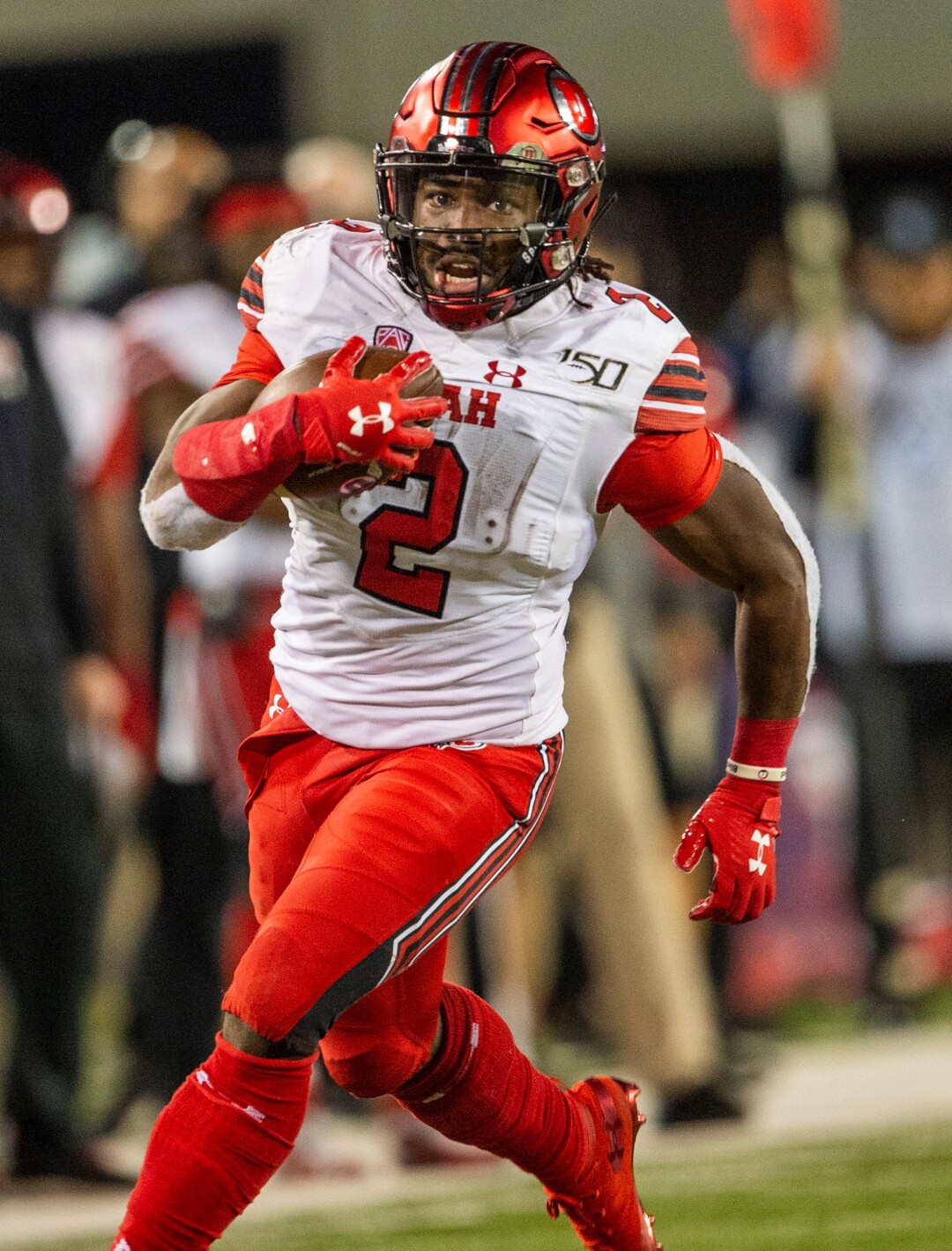 (Rick Egan  |  The Salt Lake Tribune)      Utah Utes running back Zack Moss (2), runs for a touchdown in the first possession of the third quarter, in PAC-12 action between the Utah Utes and the Arizona Wildcats in Tucson, Saturday, Nov. 23, 2019.