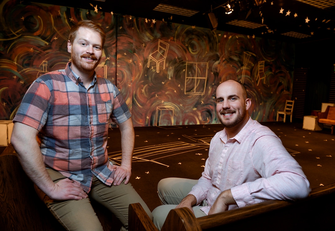 (Leah Hogsten  |  The Salt Lake Tribune) An Other Theater Co. co-artistic directors Kacey Spadafora, left, and Taylor Jack Nelson, are photographed Tuesday, Feb. 13, 2018.
