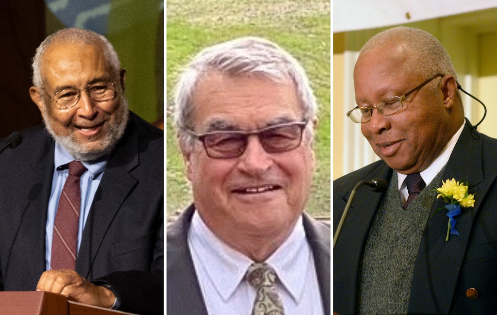 (The Salt Lake Tribune) Darius Gray, left, Ross Peterson and Ronald Coleman lamented the rise of racism during a recent Mormon History Association panel discussion.
