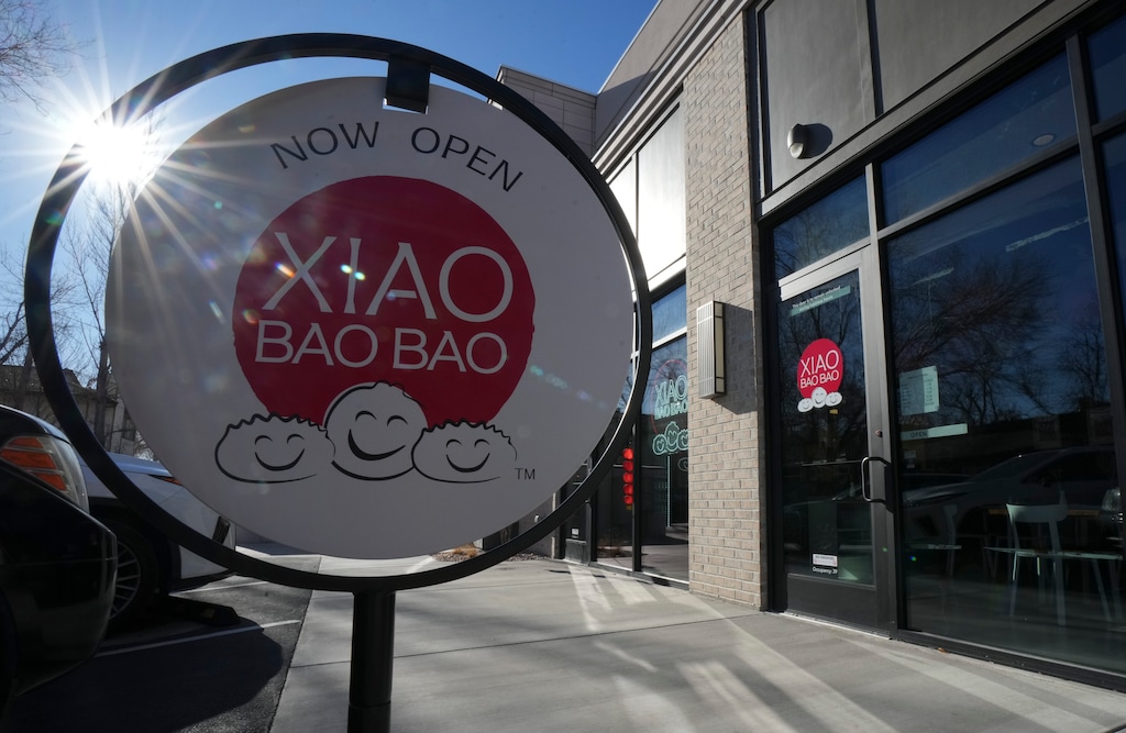 (Bethany Baker  |  The Salt Lake Tribune) Sunlight hits a sign in front of Xiao Bao Bao in Salt Lake City on Friday, Jan. 9, 2026.