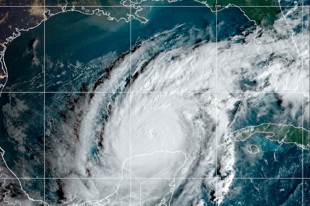 (NOAA) Hurricane Milton as seen through satellite imagery, Tuesday, Oct. 8, 2024.