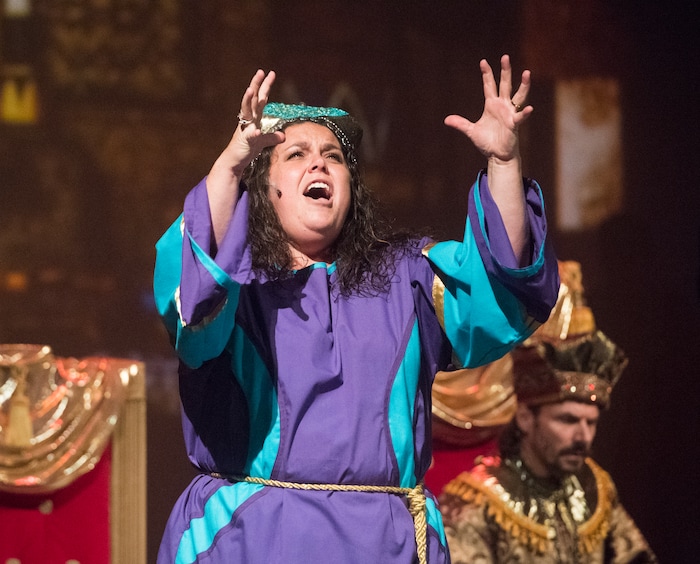 (Rick Egan  |  The Salt Lake Tribune) Mindy Pack plays Tsporiah in a rehearsal Nov. 27 of  "The Other Wise Man," a musical based on the Henry Van Dyke novella that opens Nov. 29 at Wasatch Jr. High.