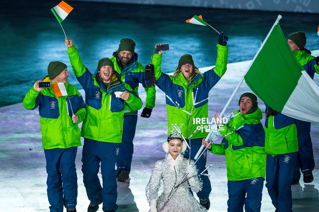 (Chris Detrick  |  The Salt Lake Tribune)  Members of team Ireland are introduced during the Pyeongchang 2018 Winter Olympics opening ceremony at Olympic Stadium Friday, February 9, 2018.  