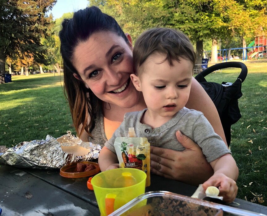 (Courtesy of Marina Gomberg) Harvey Gomberg is a big fan of Liberty Park, and that has rubbed off on his mamas, Marina and Elenor Gomberg.