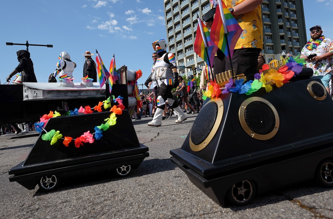 (Francisco Kjolseth  |  The Salt Lake Tribune)  Thousands participate in the Utah Pride Parade in Salt Lake City on Sunday June 2, 2019.