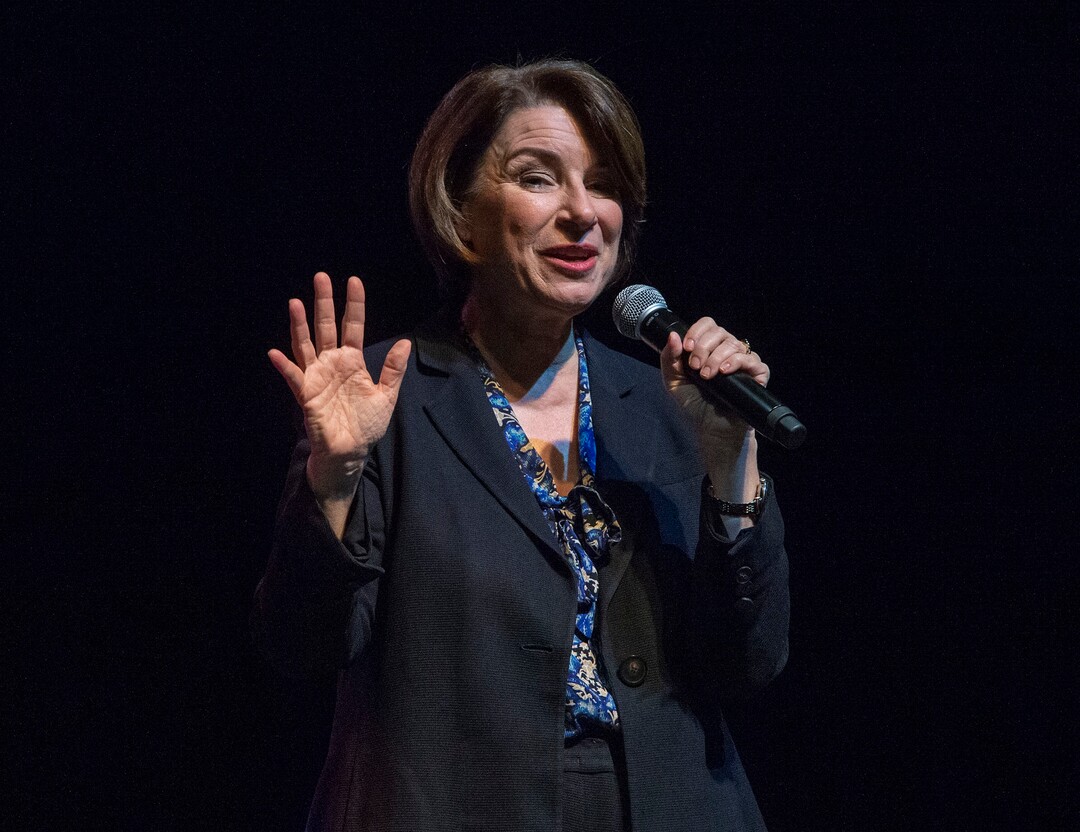 (Rick Egan  |  The Salt Lake Tribune) Amy Klobuchar speaks at a campaign rally in Salt Lake City on Monday March 2, 2020. She dropped out of the presidential race shortly after the event.
