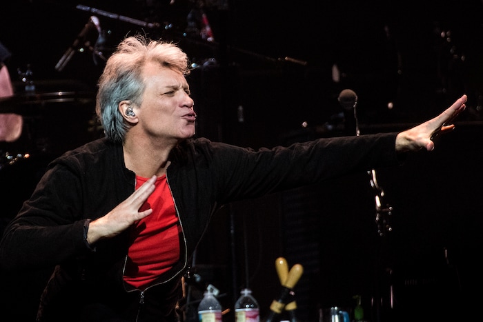 (Chris Detrick | The Salt Lake Tribune) Jon Bon Jovi performs during the 'This House Is Not for Sale' Tour at Vivint Smart Home Arena Friday, March 16, 2018.