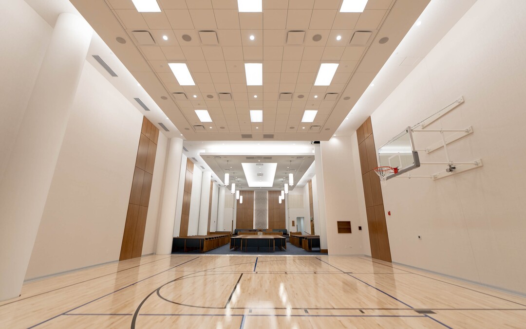 (Francisco Kjolseth | The Salt Lake Tribune) A media tour provides a glimpse into the new 95 State meetinghouse of The Church of Jesus Christ of Latter-day Saints on Friday, April 8, 2022. The 39,000-square-foot, four-story facility includes two chapels, each with a capacity of more than 500.