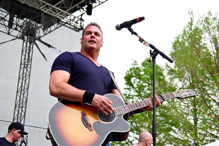 Troy Gentry of Montgomery Gentry performs at the ACM Party for a Cause at Globe Life Park on April 17, 2015, in Arlington, Texas. (Photo by Amy Harris/Invision/AP)