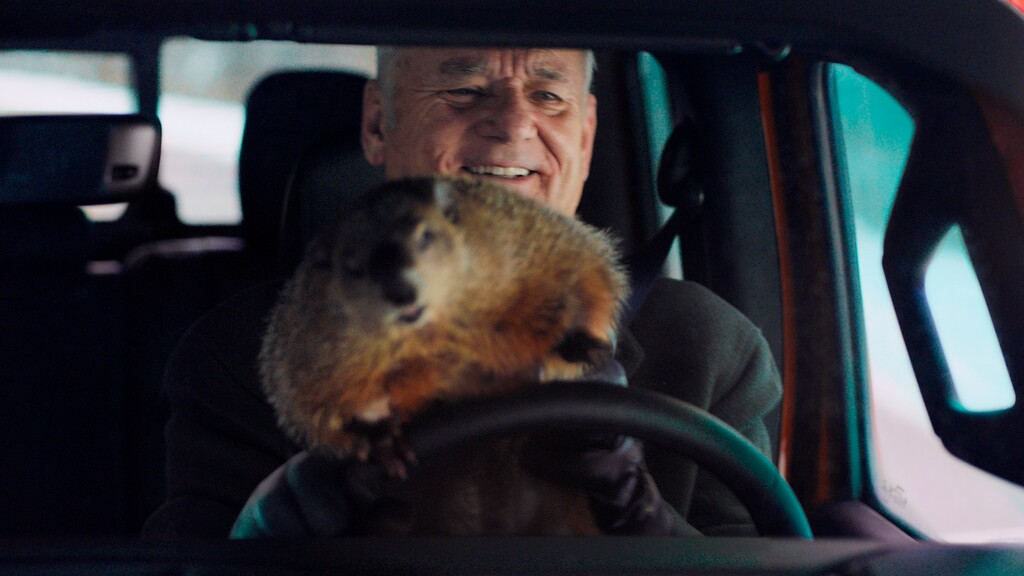 (Jeep via AP)  Bill Murray reprises his role as Phil Connors from the 1993 film “Groundhog Day,” in a scene from the company's 2020 Super Bowl NFL football spot.