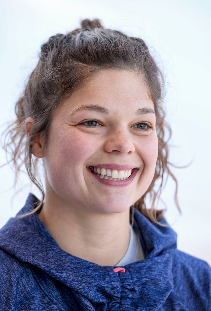 (Leah Hogsten  |  The Salt Lake Tribune) U.S. Freestyle Ski Team member Ashley Caldwell prior to practice Jan. 7, 2020 at the Utah Olympic Park.
