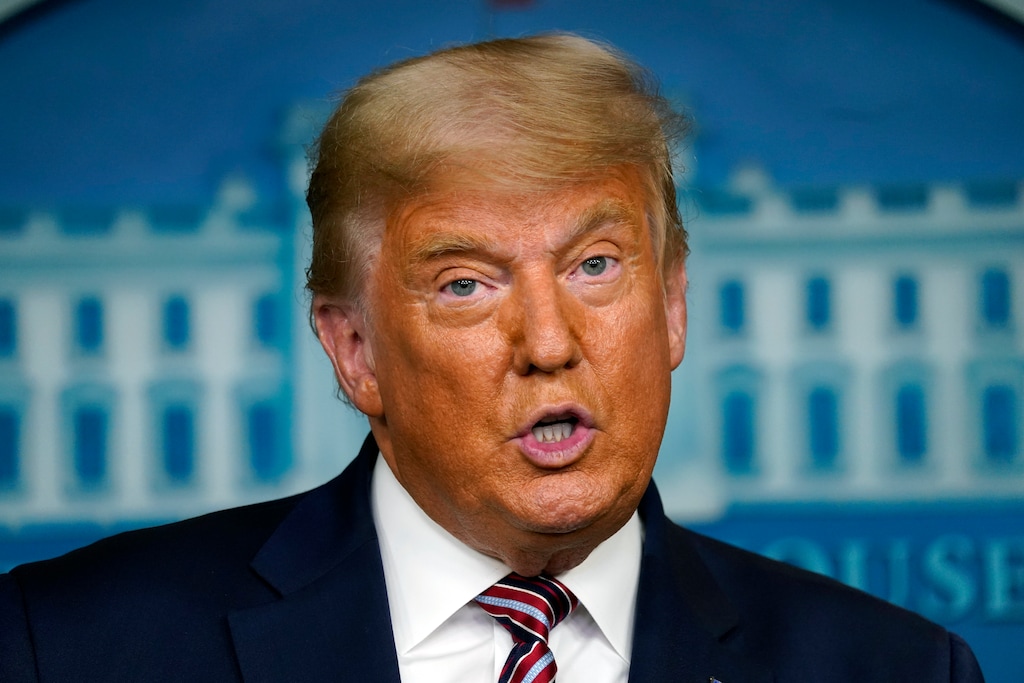 President Donald Trump speaks at the White House, Thursday, Nov. 5, 2020, in Washington. (AP Photo/Evan Vucci)