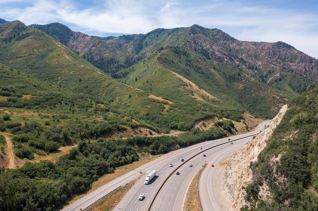 (Leah Hogsten | The Salt Lake Tribune) The area in Parley's Canyon where Granite Construction is proposing to excavate a limestone quarry, Wednesday, July 27, 2022.  The mine would open a massive pit under Grandeur Peak, drawing massive push back from Salt Lake County officials and nearby property owners.