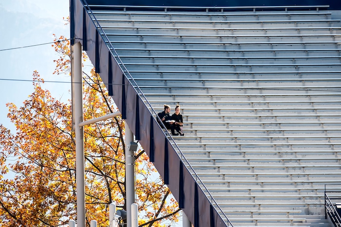 (Chris Detrick  |  The Salt Lake Tribune)  BYU fans before the game against San Jose State at LaVell Edwards Stadium Saturday, October 28, 2017.  