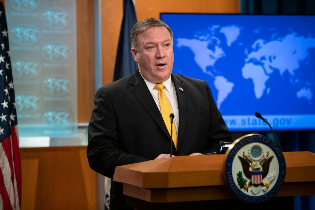 (AP Photo/J. Scott Applewhite) Secretary of State Mike Pompeo releases the annual U.S. assessment of religious freedom around the world, at the State Department in Washington, Tuesday, May 29, 2018.