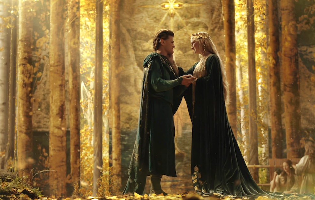 (Ben Rothstein | Prime Video) Robert Aramayo as Elrond and Morfydd Clark as Galadriel in "The Lord of the Rings: The Rings of Power."