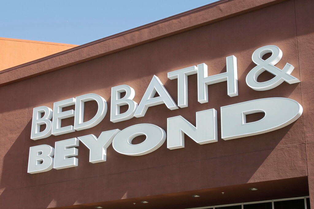 (Paul Sakuma | AP file photo) A Bed Bath & Beyond sign is displayed, May 9, 2012, in Mountain View, Calif. Overstock.com is dumping its name online and becoming Bed Bath & Beyond. Overstock has officially relaunched Bed & Bath & Beyond site online Tuesday, Aug. 1, 2023, in the U.S., after acquiring the bankrupt retail chain’s intellectual property assets for $21.5 million.