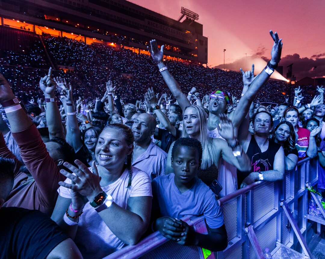 (Rick Egan | The Salt Lake Tribune) Fans cheer for Imagine Dragons, at Rice-Eccles Stadium, on Friday, Aug. 5, 2022.