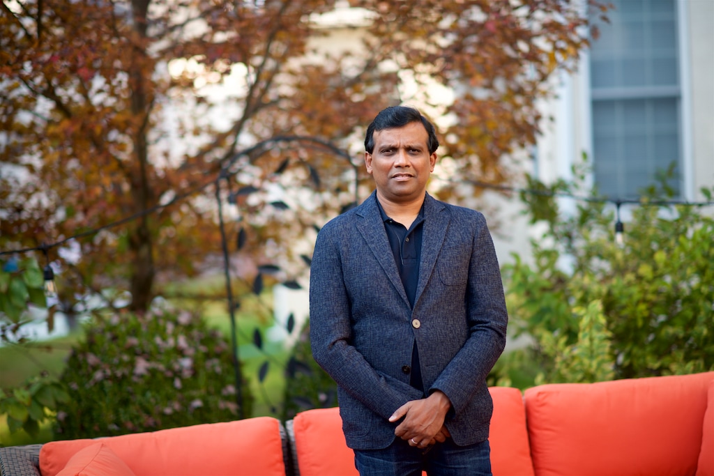 (Mark Makela | for The New York Times)

Ravi Kumar, president of the vast Indian tech services company Infosys, at his home in Princeton, N.J., Oct. 20, 2020. Kumar argues that postsecondary education will transform into a hybrid ecosystem of company platforms, colleges and local schools, whose goal will be to create the opportunity for lifelong “radical reskilling.”