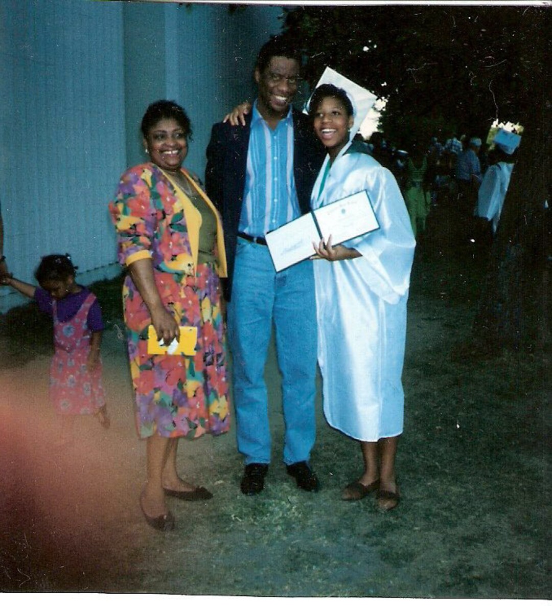 (Love family) Seventeen-year-old Mia Bourdeau at her graduation from Norwalk High School.