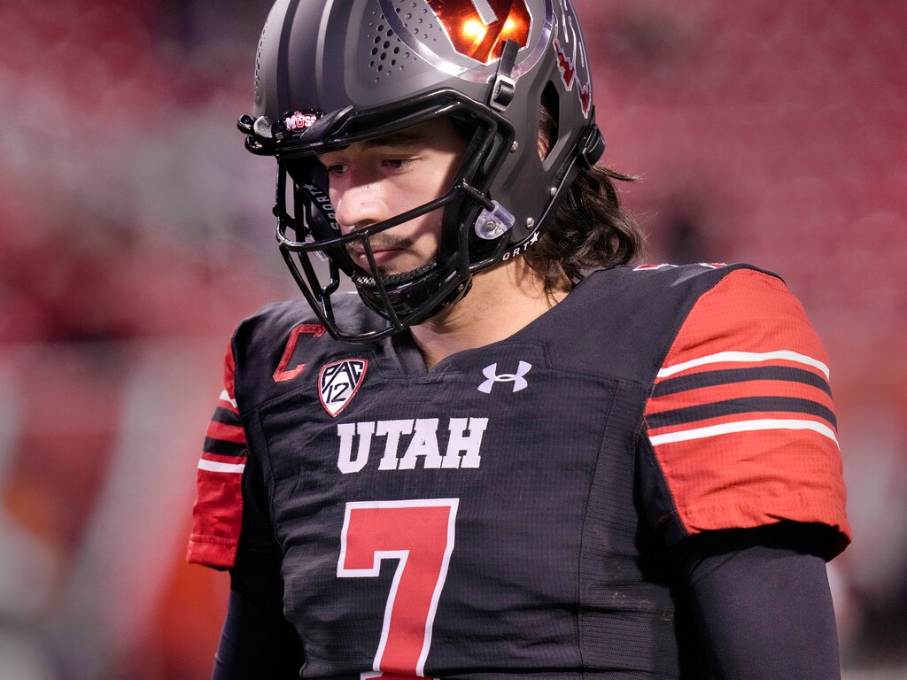 (Leah Hogsten | The Salt Lake Tribune)  Utah Utes quarterback Cameron Rising (7) as the University of Utah hosts the UCLA Bruins in Pac-12 football, Saturday, Oct. 30, 2021 at Rice-Eccles Stadium.