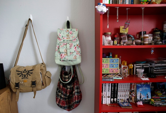 (Lynne Sladky | The Associated Press) In this Thursday, June 22, 2017 photo, Theo Ramos' belongings are arranged his bedroom in Homestead, Fla. Ramos is embracing his gender fluidity, meaning that whether he identifies as male or female can change, depending on day or mood.