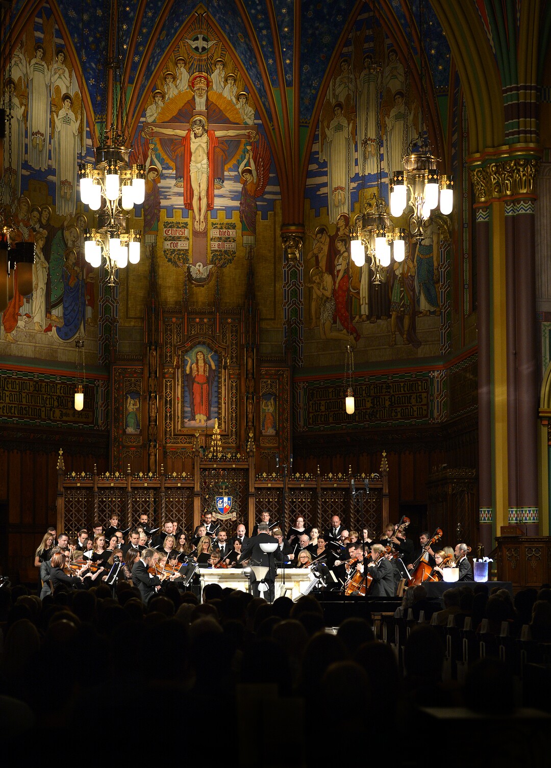(Leah Hogsten  |  The Salt Lake Tribune) The Utah Chamber Artists plays its annual Collage concert,  "In Memoriam," at the Cathedral of the Madeleine, Monday, Sept. 18, 2017.