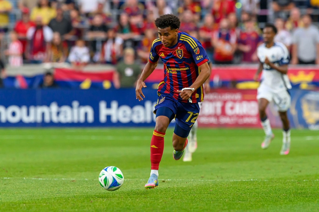 Real Salt Lake forward Zavier Gozo, shown during a game last season, scored the decisive goal in RSL's 3-2 win over host Atlanta United on Saturday, March 7, 2026. (AP Photo/Tyler Tate)