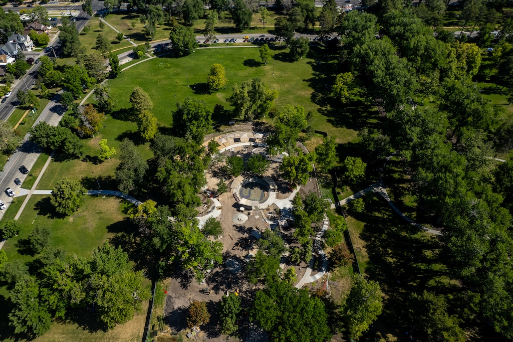(Trent Nelson  |  The Salt Lake Tribune) One person is dead and another is in custody after a shooting in Salt Lake City's Liberty Park on Sunday. 