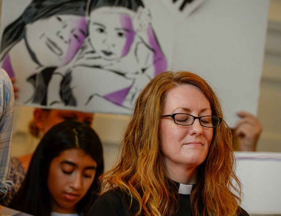 (Leah Hogsten | The Salt Lake Tribune) The Rev. Monica Dobbins, shown in 2018, of First Unitarian Church of Salt Lake City says "all people must feel safe when they worship."