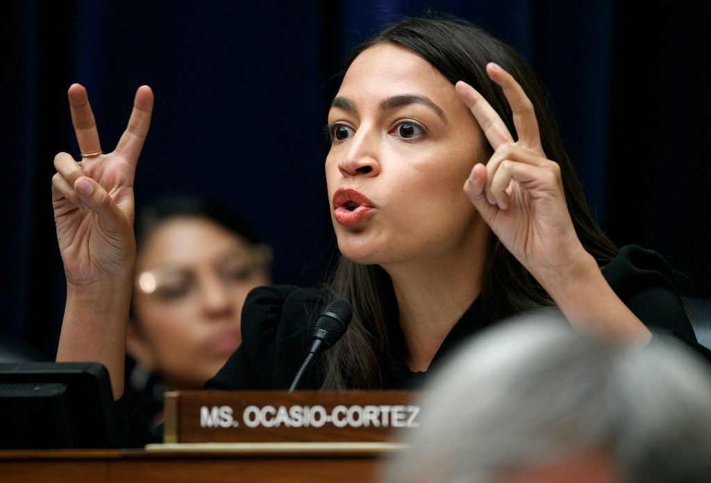 (Jacquelyn Martin | AP) Rep. Alexandria Ocasio-Cortez, D-N.Y., asks a question during a House Oversight subcommittee hearing into the Trump administration's decision to stop considering requests from immigrants seeking to remain in the country for medical treatment and other hardships, Wednesday, Sept. 11, 2019, in Washington.