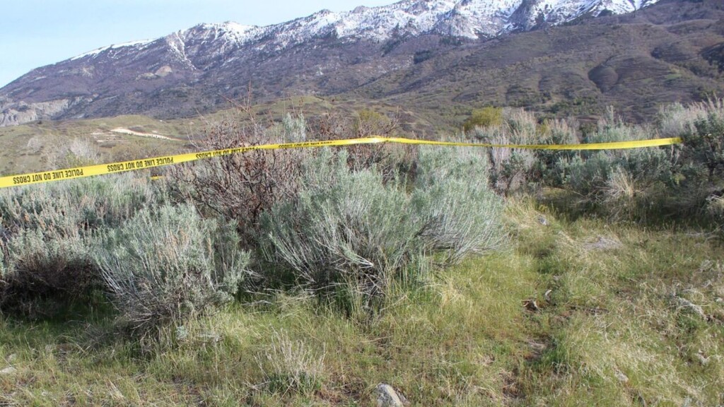 (Lone Peak Police Department via FOX 13) A person on horseback discovered human remains on Friday, April 25, 2025, at Lambert Park in Utah County.