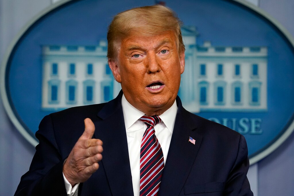 (Evan Vucci | AP file photo)  President Donald Trump speaks at the White House in Washington on Nov. 5, 2020.