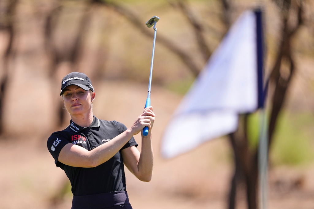 (Matt York | AP) Charley Hull, of England, during the first round of the Ford Championship LPGA golf event, Thursday, March 27, 2025, in Phoenix.