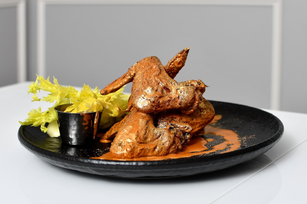 (Courtesy of Celebrity's Soul Food) Gold-dusted whole chicken wings from Celebrity's Soul Food. The national chain is scheduled to open a restaurant in Draper on Thursday, Sept. 8, 2022.