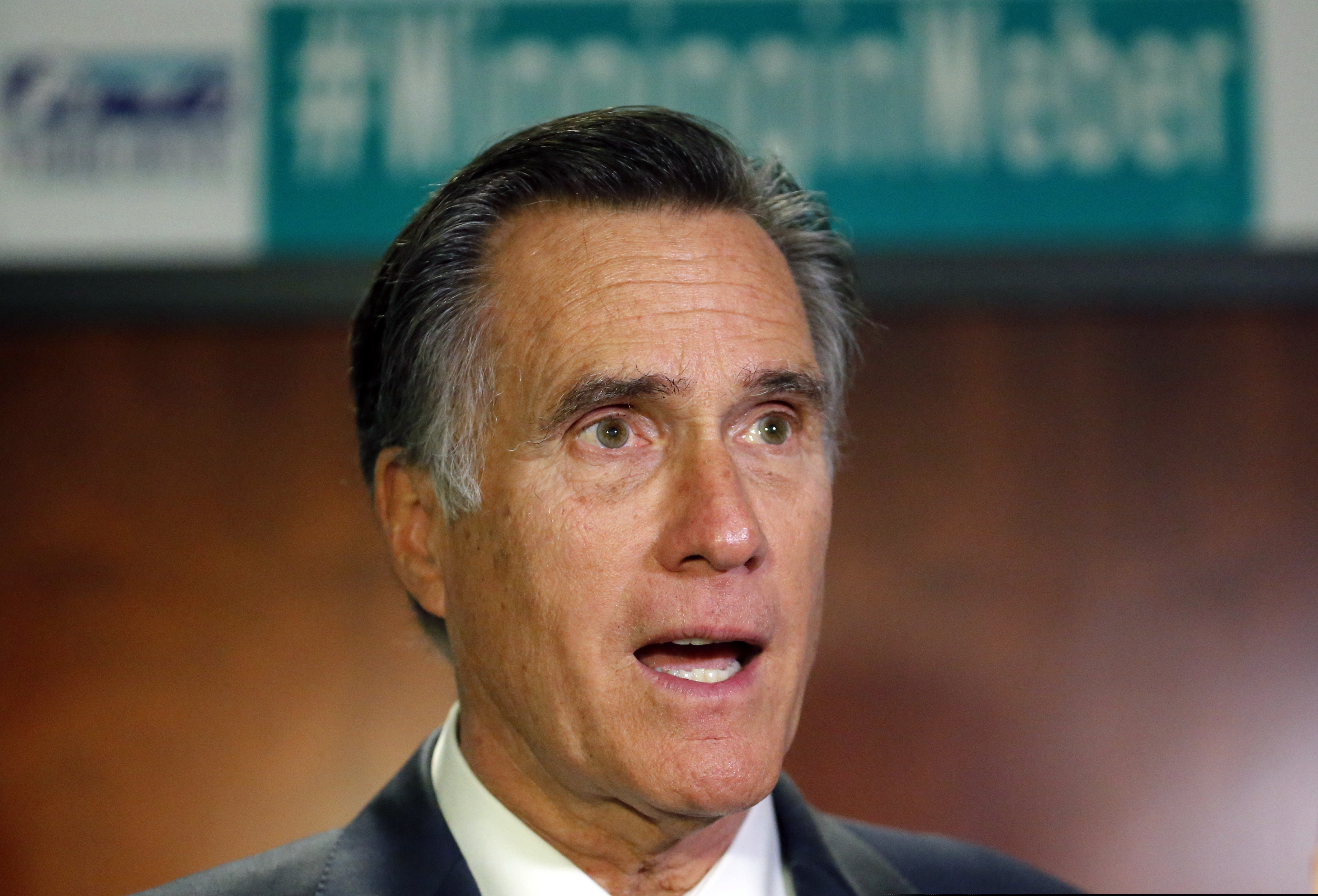 (Rick Bowmer | AP file photo) U.S. Sen. Mitt Romney, R-Utah, speaks with reporters, in Ogden, Utah, on Jan. 18, 2019.